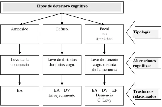 Figura 2. Tipos de deterioro cognitivo (DC) 
