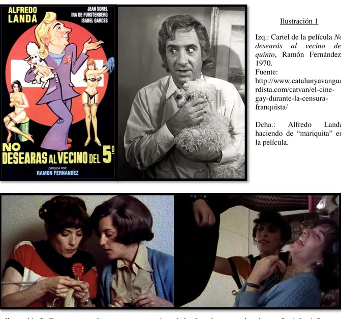 Ilustración 1  Izq.: Cartel de la película No  desearás  al  vecino  del  quinto,  Ramón  Fernández,  1970