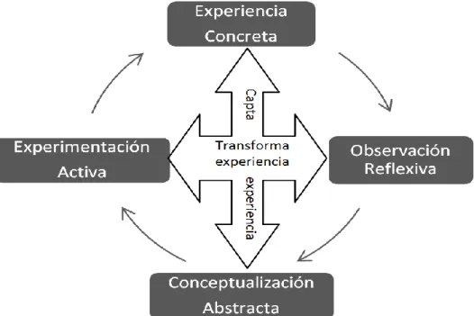 Figura 2. El ciclo de aprendizaje de Kolb  Fuente: Kolb (1984) 