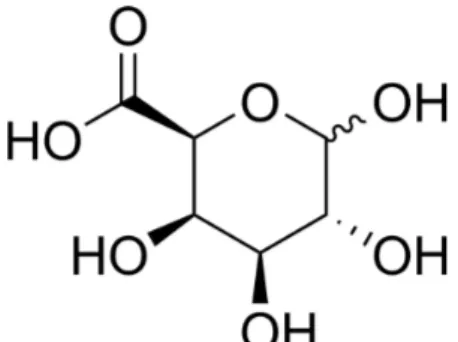 Figura 4. Estructura molecular del ácido galacturónico. 