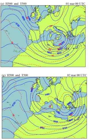 Figura 10: Continuació gura 9. Situació sinòptica, extreta dels anàlisis de l'ERA-40, a les 00 UTC els dies: