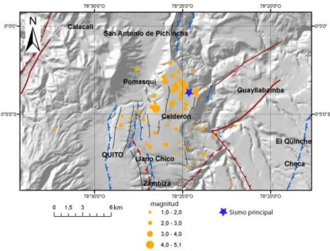 Figura 2. Localización de sismos (IGEPN, 2014) 