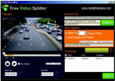 Figura 2. Software Free Video Splitter 