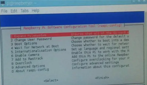 Figura 2.7 Herramientas de configuración de la Raspberry Pi 