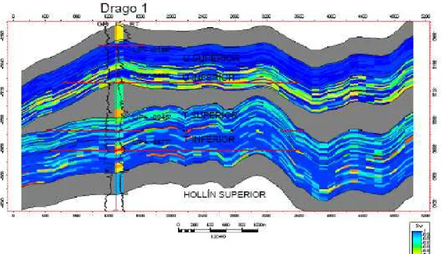 FIGURA 1.9 DISTRIBUCIÓN DE LA SATURACIÓN DE AGUA EN EL MODELO GEOLÓGICO 