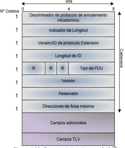 Figura 1.23: Formato de la cabecera IS-IS  [7]   