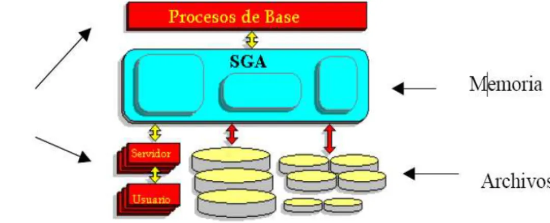 Figura 2.5: Arquitectura de Oracle. 