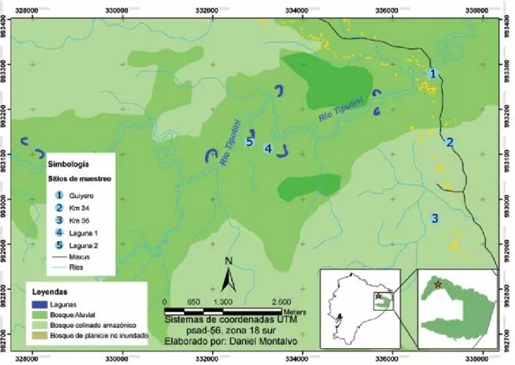 Fig. 1 Mapa de ubicación de los sitios de estudio.