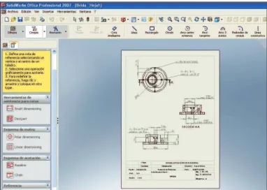 Figura 2.4  Menú DimXpert para cotas inteligentes en plano