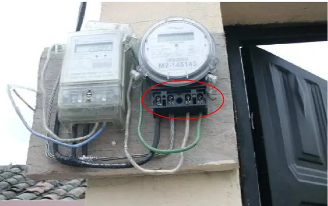 Gráfico 5-9   Medidor electrónico con conexión directa de la bornera 