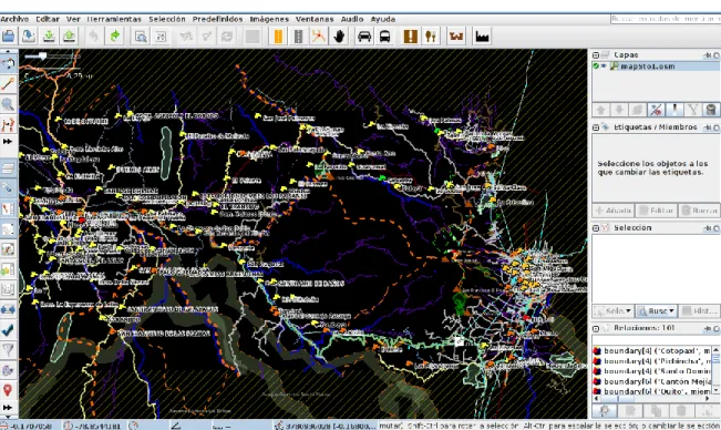 Figura 2.7 Mapa Quito – Santo Domingo completo. 