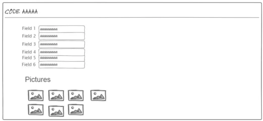 Figura 12. Prototipo pantalla de Información de una variedad específica. (Creado por  los Autores)