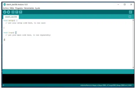 Figura 1.9. Ventana del software de Arduino  XAMPP 