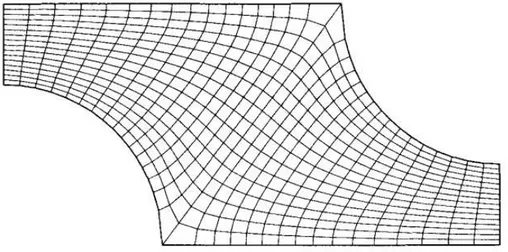 Figura 13 – Malla estructurada  (Fuente: Ferziger et. al., 2002) 