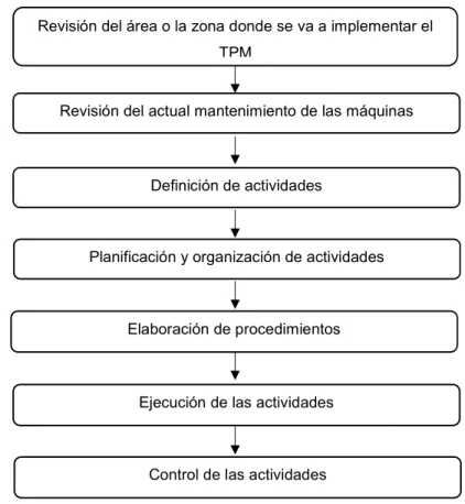 Figura 1.17. Pasos para implementar el TPM [28] 