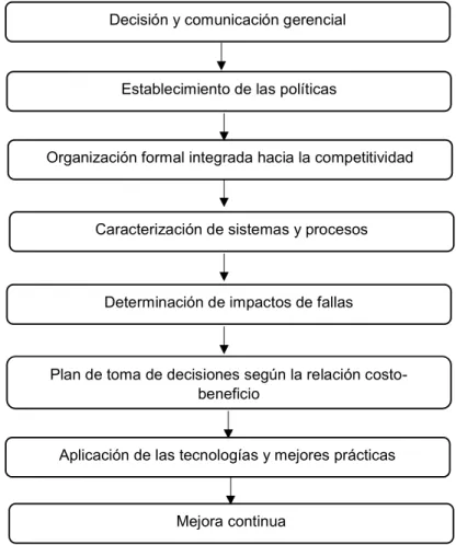 Figura 1.18. Pasos para implementar el MCM [21] 
