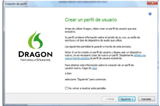 Figura 2.36. Asistente de creación de nuevo usuario en Dragon 