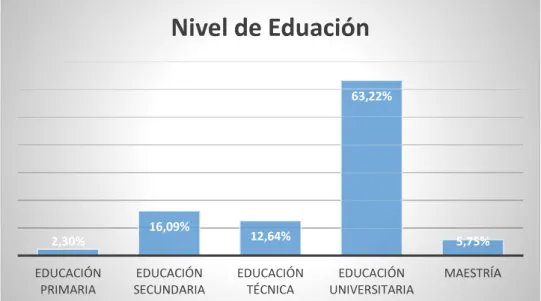 Figura 8. Nivel de educación 