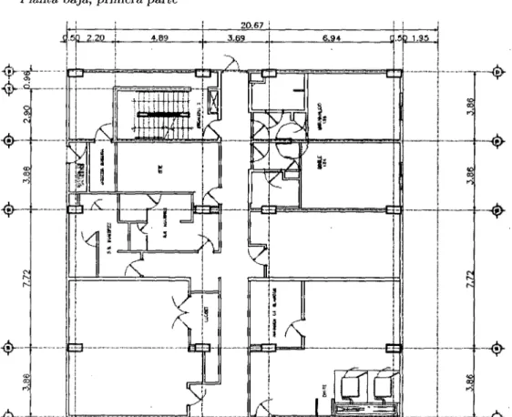 Figura 4.2: Planta baja del edificio, primera parte 