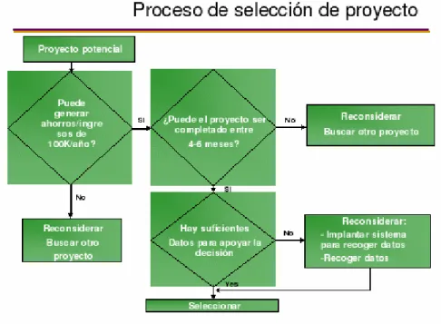 Figura 12. Proceso de selección de proyectos (Argudín, 2007)