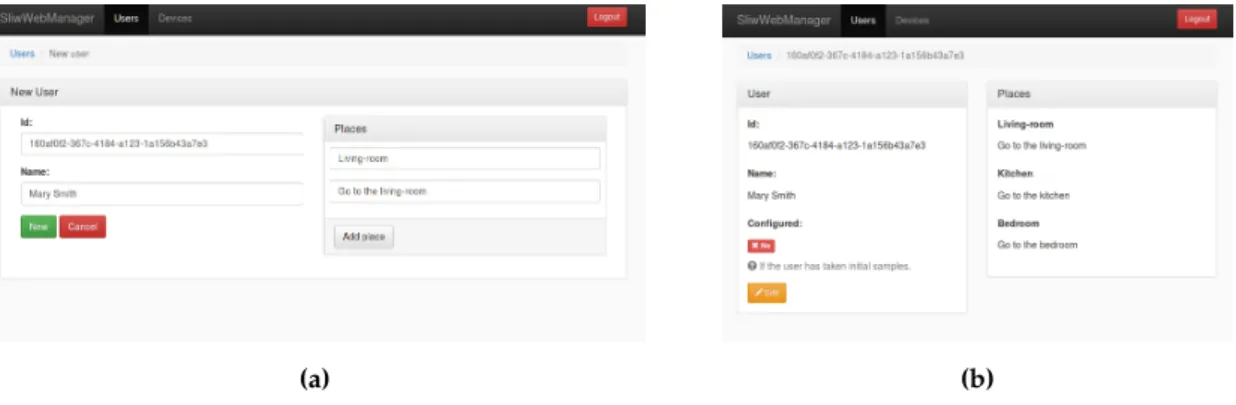 Figure 3 shows the web-based interface used to register a new user in the system. When registering a new user, the list of places where samples will be taken is created