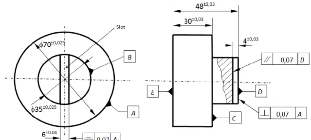 Figure 9. Dimensional and geometric specifications for Part_1. 