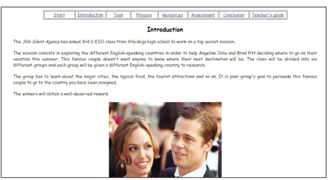 Figure 1: WebQuest Introduction 
