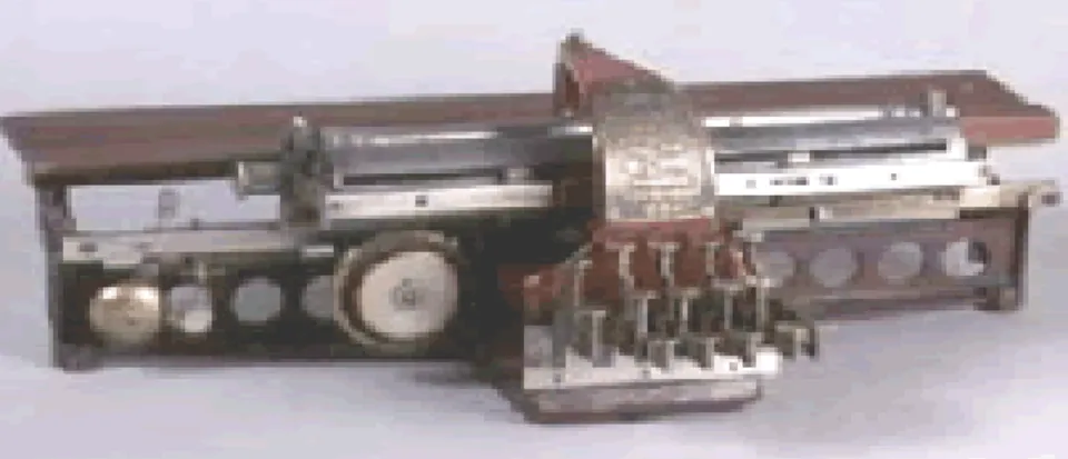 Figura no. 4.  Máquina Perkins, para escribir en Braille.  