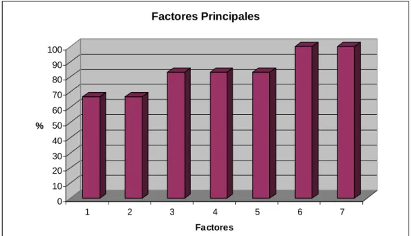 Figura 2. Factores principales encuestados en los profesores de la escuela B. 