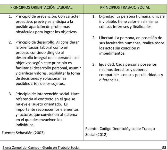 TABLA 7. PRINCIPIOS DE AMBAS DISCIPLINAS. 