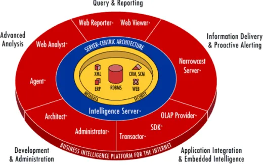 Figura 3.6 Estructura de las soluciones MicroStrategy  