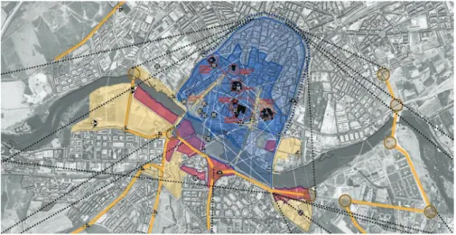 Fig. 4. Zonas de Inter-visibilidad protegidas. Fuente: Plan de Gestión de la Ciudad Vieja de Salamanca