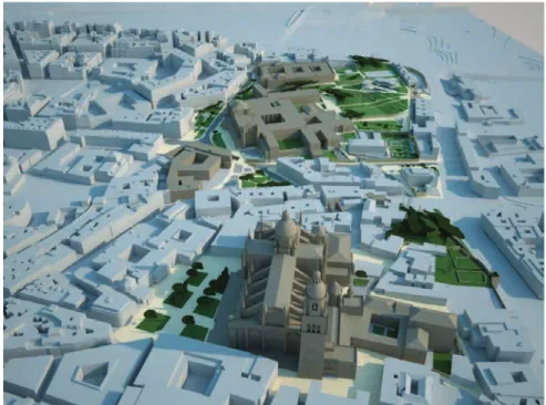 Fig. 6. Imagen del modelo virtual de la Ciudad Vieja. Fuente: Plan de Gestión de la Ciudad Vieja de  Salamanca