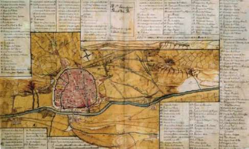 Fig. 2. Plano de Salamanca y alrededores. El Plan de Gestión asume la asociación de la Ciudad Vieja  con el espacio histórico intramuros y las riberas
