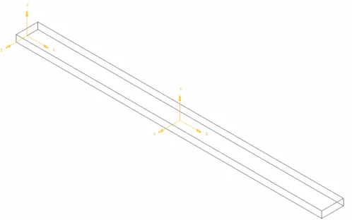 Fig. 5.4 Modelo básico de la viga en cantilever. 