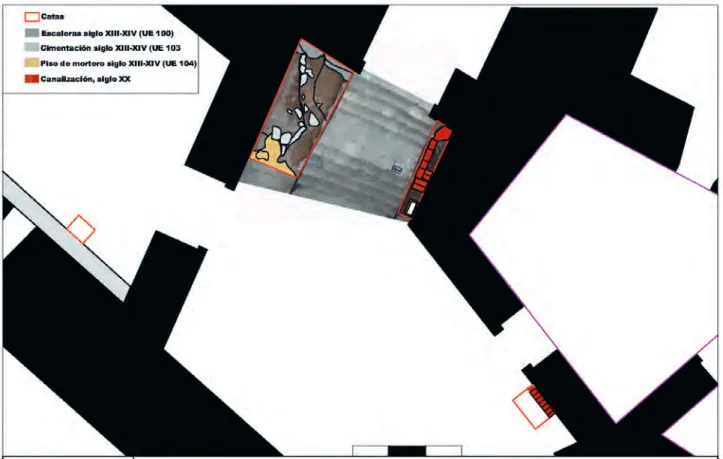 Figura 7. Intervención en las escaleras de acceso al Patio de Armas.