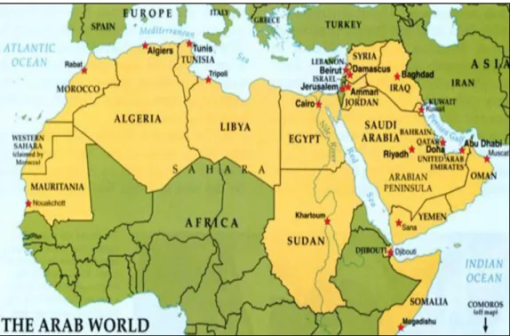 Figure 1-  Map of the Arab World 