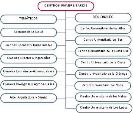 Figura 2. Centros Universitarios de la Red. 