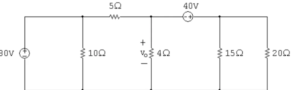 Figure 8: The circuit for Mesh Current Practice Problem 5.