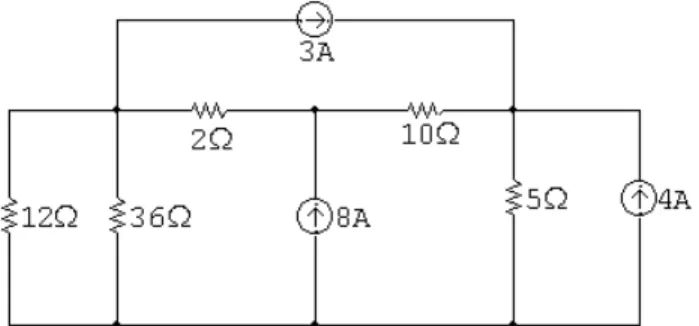 Figure 8: The circuit for Node Voltage Practice Problem 5.