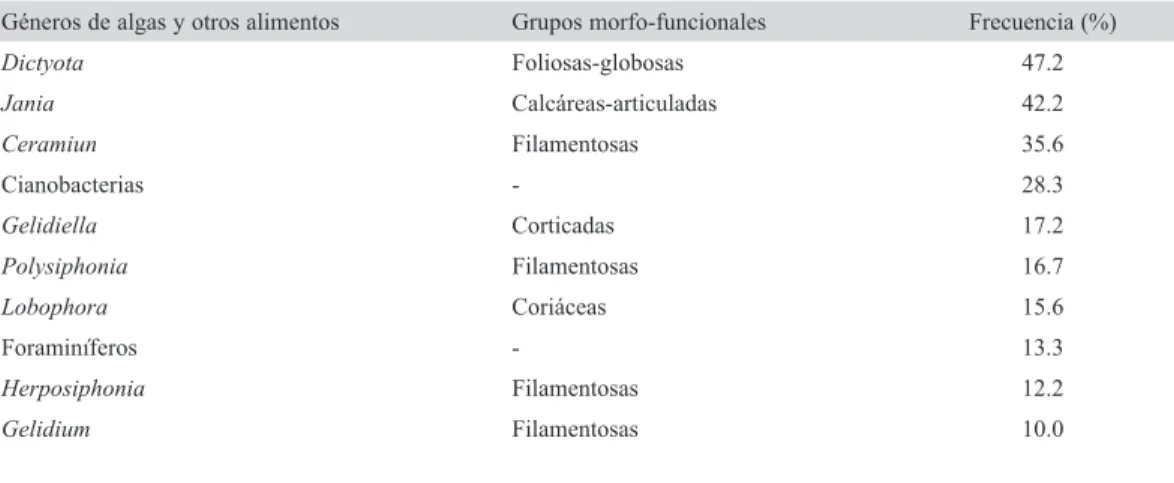 Fig.  4.  Macroalgal  cover  by  morfofunctional  groups  at  Acuario and IdO, in two seasons of the year
