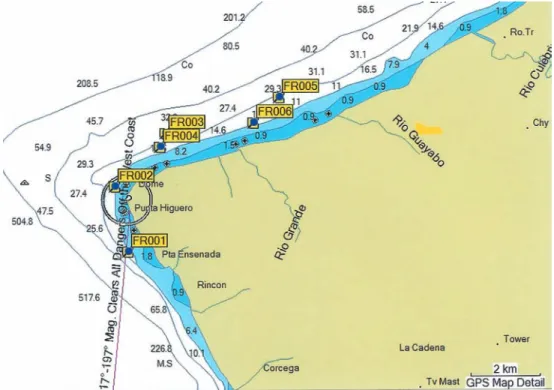 Fig. 3. Fish sampling stations in the Rincon area.