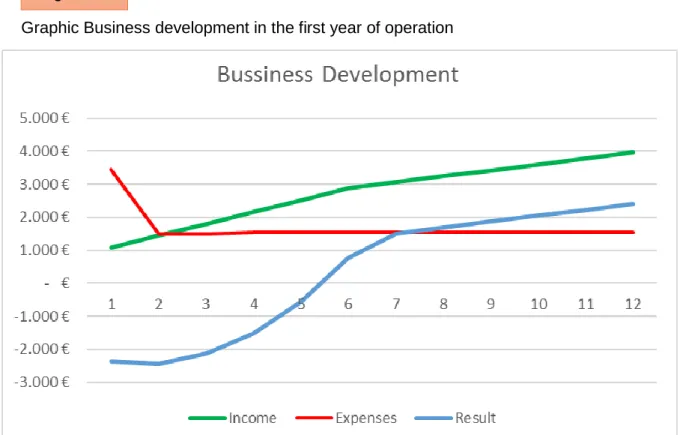 Graphic Business development in the first year of operation 
