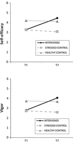 Fig. 2 Two-way interaction of Group 9 Time on student  self-efficacy