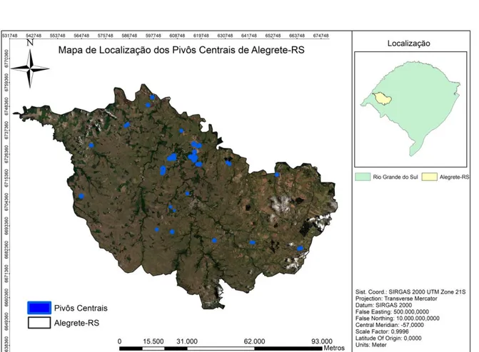 Tabela 2 - Distrito, número de pivôs, área irrigada (ha) e porcentagem por distrito de  sistemas licenciados e em operação