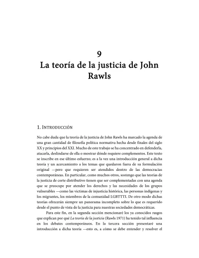 9 La Teoría De La Justicia De John Rawls