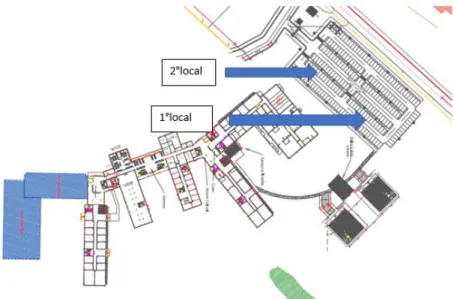 Figura 1. Planta do campus com local da instalação do sistema fotovoltaico 