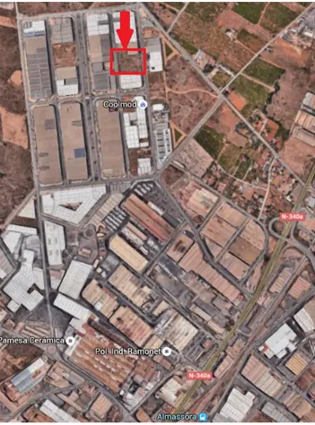 Figura  1. Captura de pantalla 1 . Vista aérea del Polígono industrial Ramonet