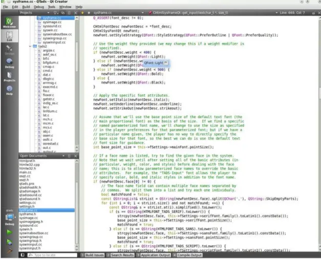 Figura 3.6: Qt Creator