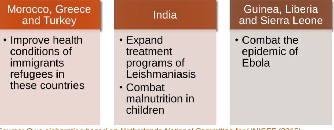Figure 6. The main projects carried out in this collaboration. 